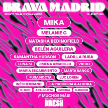 Mika Melanie C Belén Aguilera y Vicco estarán en el festival Brava Madrid 2023