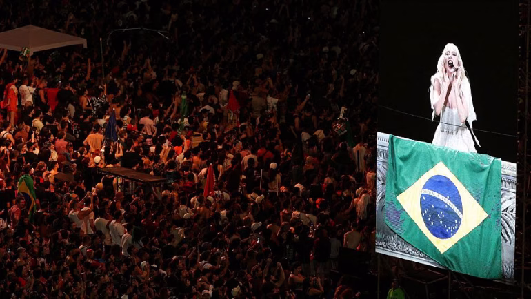 Lady Gaga reúne a mas 2 millones de fans en Copacabana