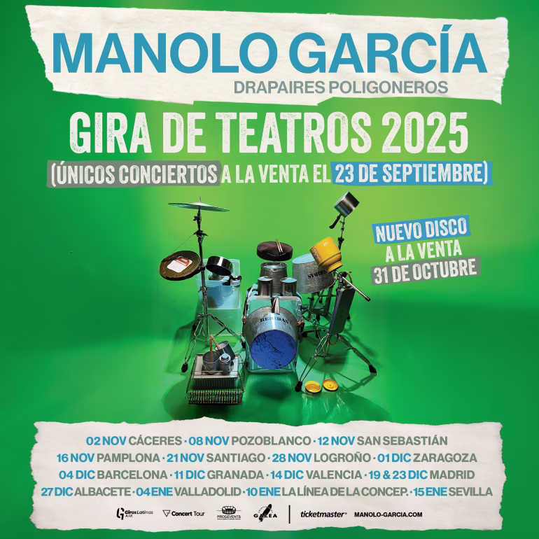 Manolo García hará una pequeña gira de teatros a finales de 2025