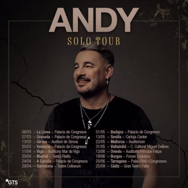 Andy anuncia las fechas de su "Solo Tour 2026"