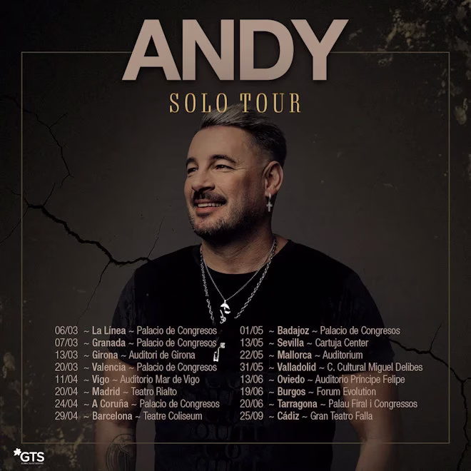 Andy anuncia las fechas de su "Solo Tour 2026"